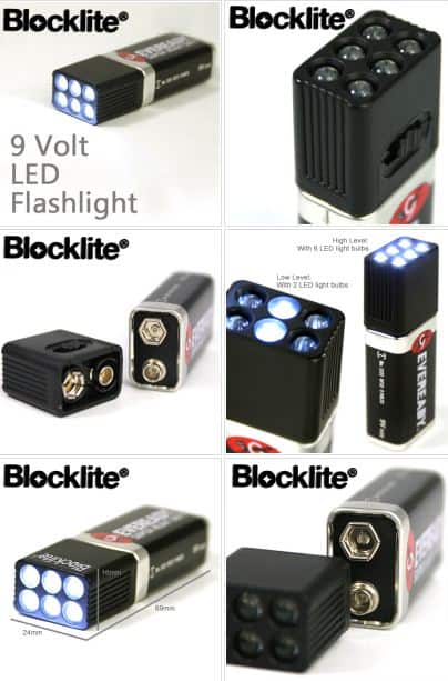 Jetzt gibt es das raffinierte Ding für nur 5,03 Euro inkl. Versand! Mit „BLOCKLITE“ macht ihr aus einer 9 Volt Blockbatterie eine Taschenlampe!