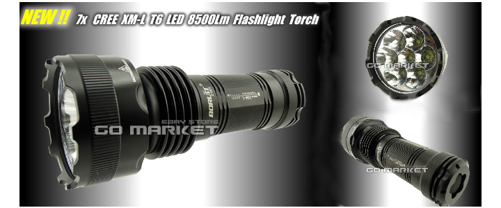 BORUIT Z-001 Test Taschenlampe Gadget Gadgetwelt LED 7x CREE XM-L XML T6