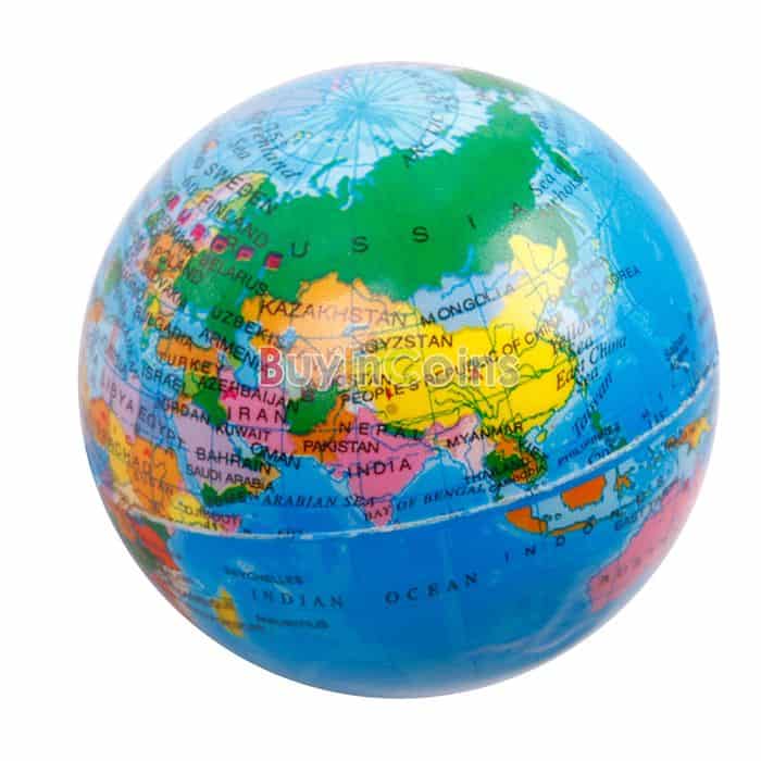 Die Welt in eurer Hand: Weltkugel Stressball im Doppelpack für nur 1,28 Euro (gratis Versand + PayPal)!