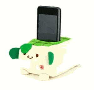 tofu gelb stand handy, iphone stand, samsung halter