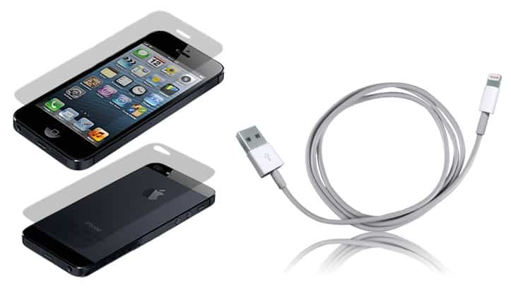 Lightning Ladekabel für das Apple iPhone 5 inkl. einem 6er Pack Displayschutzfolien nur 3,79 Euro …