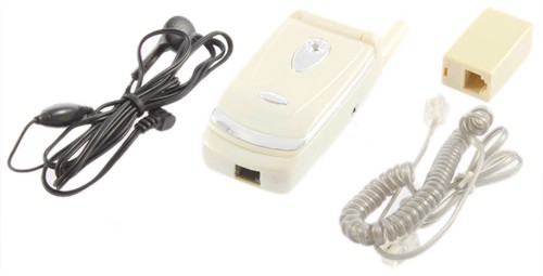 weißes telefon, mini telefon komplettsatz, kit telefon mini, rj11 tae f buchse stecker