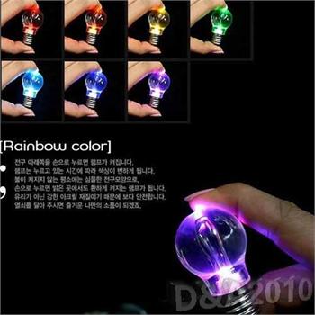 [Günstiger!] LED Glühbirne mit Farbwechsel für nur 62 Cent (gratis Versand bei eBay)! Der Glühlampen-Schlüsselanhänger aus China!