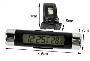 lcd innenthermometer auto, kleines thermometer auto, beleuchtet thermometer auto