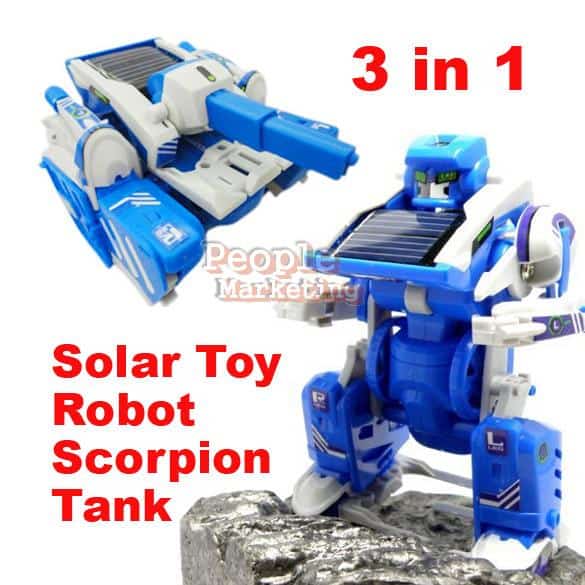 Gadget! 3 in 1 Solarspielzeug (Roboter, Panzer, Skorpion) für nur 3,69 Euro (gratis Versand) aus China!