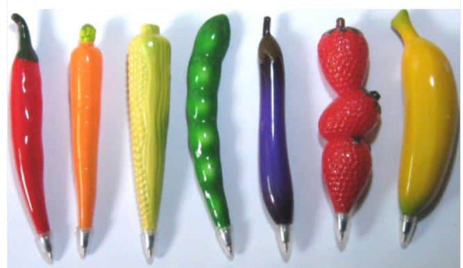 Magnetische Kugelschreiber im Früchte und Gemüse Design ab 1,57 Euro (gratis Versand)!