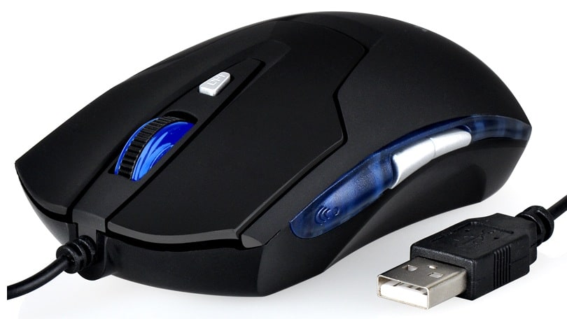 Für Zocker: Blau beleuchtete USB 6-Tasten Maus 800/1200/1800 dpi nur 2,69 € …