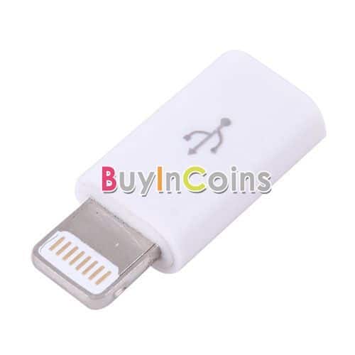 Micro USB auf Apple Lightning Adapter (8 Pin) für nur 94 Cent (kostenloser Versand) aus China!