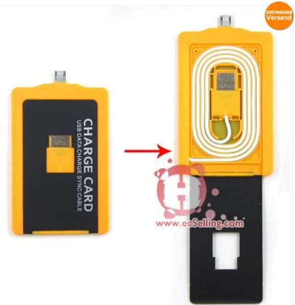 Ladekabel fürs iPhone / Smartphone im Scheckkartenformat ab 1,89 € …