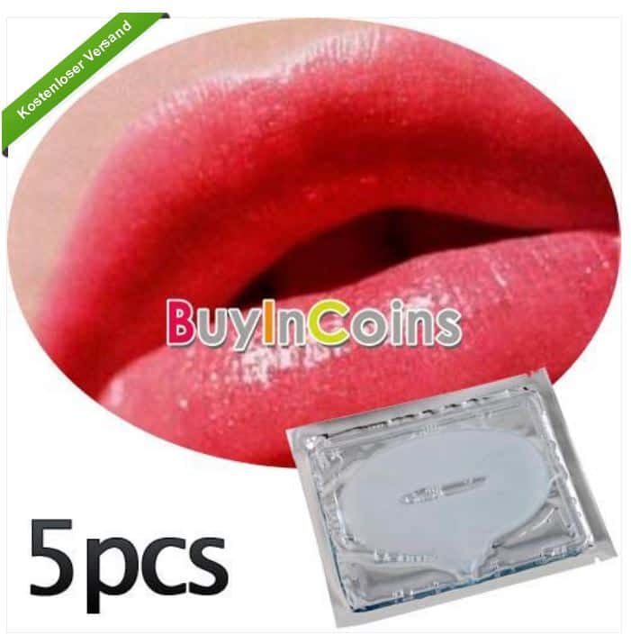 Pralle Lippen? Mit der Lippenmaske ( mit Collagen, Hyaluronsäure und Provitamin B5 ) im 5er Pack für nur 1,27 Euro (gratis Versand) kein Problem!