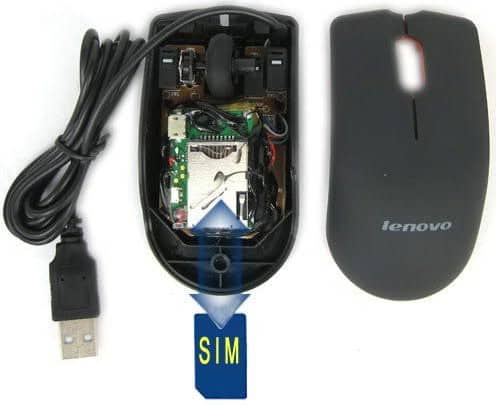 Abhör-Wanze in USB-Maus nur 19,56 Euro (gratis Lieferung)! GSM Mithörgerät im Computer Maus Design z.B. als Babyfon…