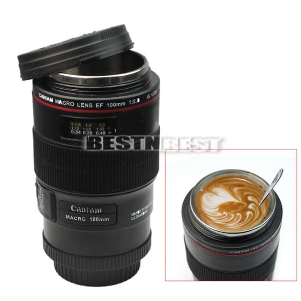 Canon? Caniam? Kaffebecher im Kamera-Objektiv-Design in zwei verschiedenen Ausführungen!