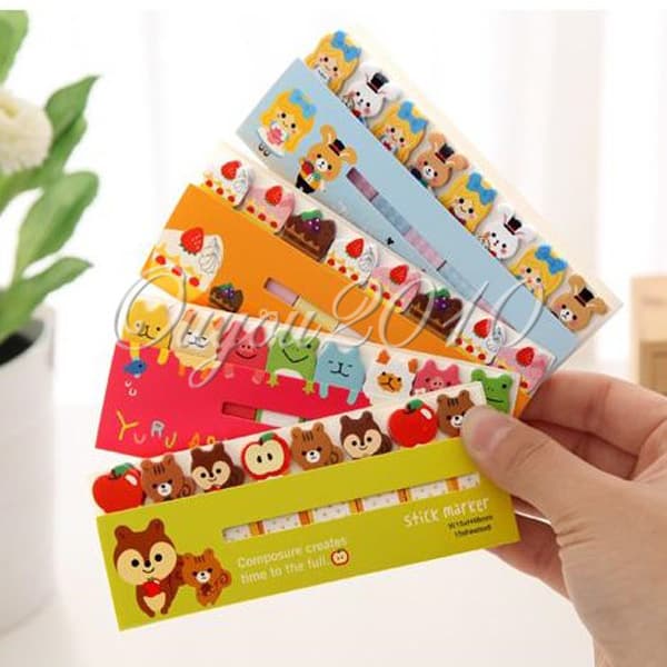 120 selbstklebende Memo-Sticker Tierchen für nur 70 Cent (gratis Versand) als Geschenkidee aus China!