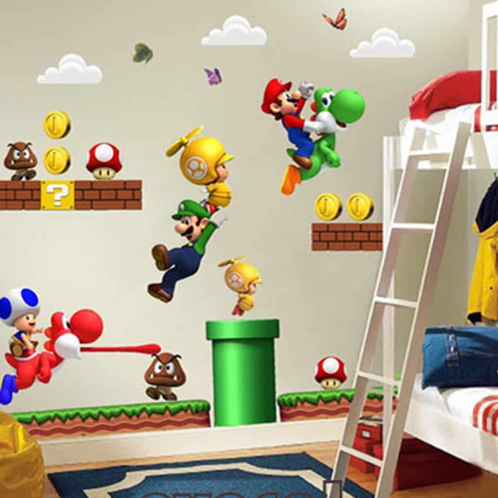 Super Mario Wandbild, Wall Sticker, Wandtattoo, bester Preis, Schnäppchen, Geschenkidee Weihnachten Gadgets aus China