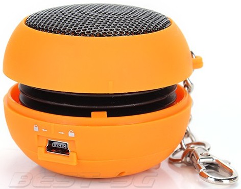 USB Mini Lautsprecher mit flexiblem Resonanzkörper, Akku & Schlüsselanhänger für unterwegs inkl. Farbwahl nur 3,99 € …