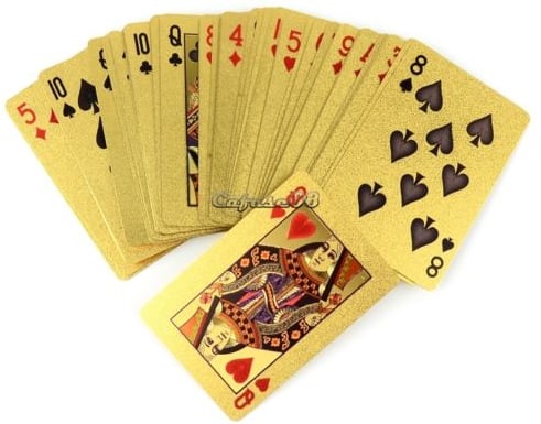 Casino Royale Gold! 24K vergoldetes Kartenspiel mit Zertifikat ab nur 3,82 Euro (gratis Versand) …