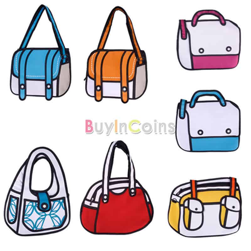 15 Modelle! Tolle kleine Handtasche im Comic-Style ab nur 4,69 Euro inkl. Versand aus China!