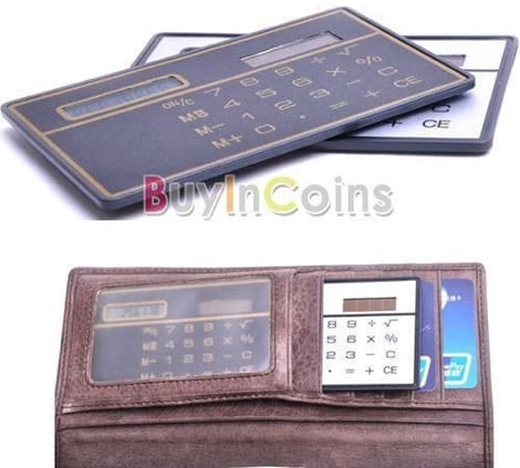 Mini Taschenrechner im Kreditkartenformat nur 0,72 € …