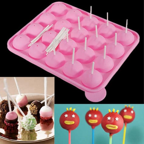 Lutscher selbst gemacht: Lollipop Form für 20 runde Lollis inkl. Stiele nur 5,13 € …