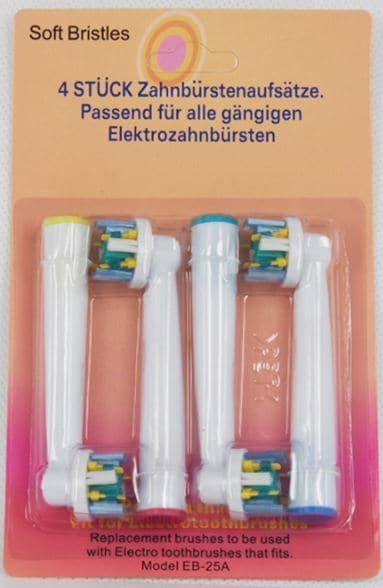 Ersatzbürsten für Braun Oral B Zahnbürsten im 4er Pack nur 1,08 Euro (gratis Versand)!