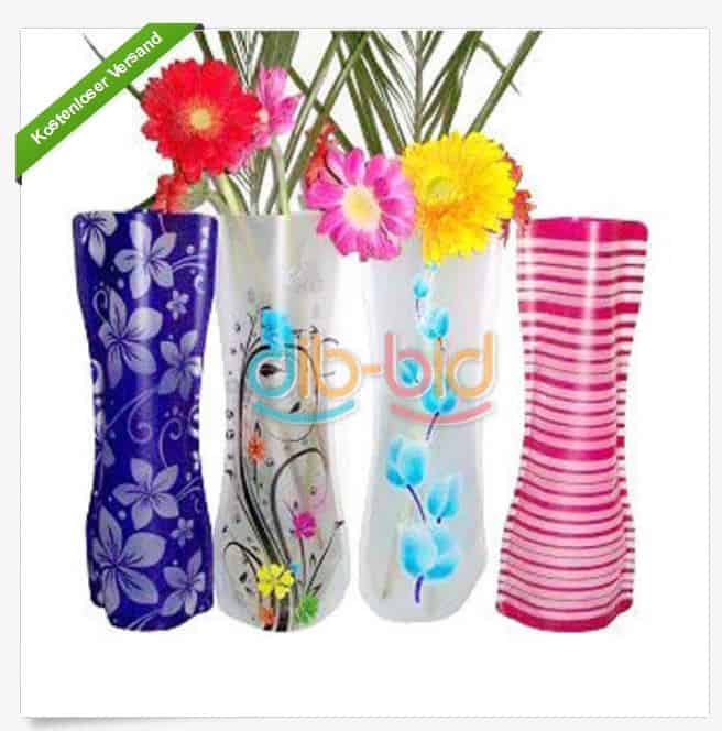 5x Faltbare Blumenvase in verschiedenen Designs für 1,46 Euro (gratis Versand)!