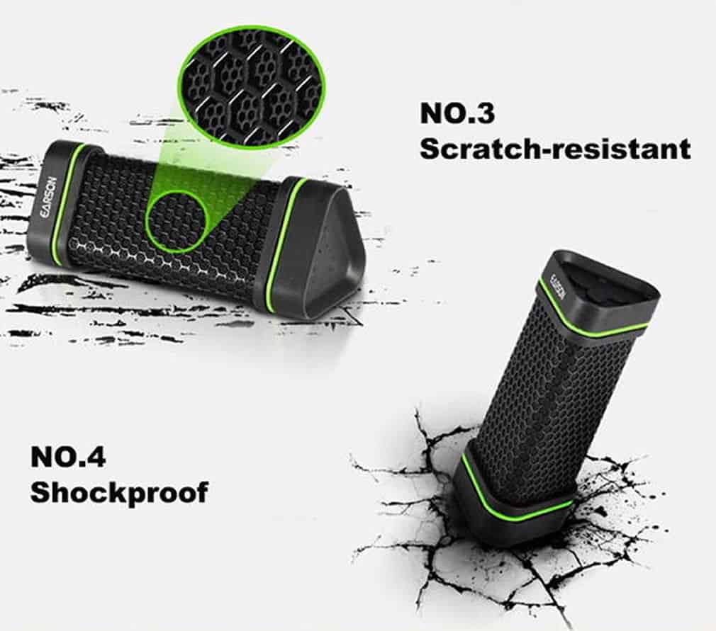 EARSON ER151? Stoßgeschützter und wasserdichter Bluetooth Stereo Lautsprecher für den harten Einsatz nur 18,82 Euro (gratis Lieferung) aus China!!