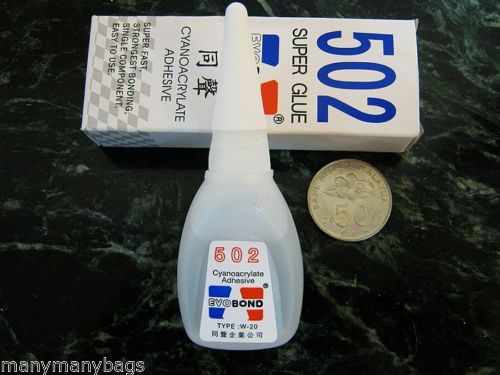 Cyanoacrylat Sekundenkleber (20 Gramm) 502 „Super Glue“ für nur 2,09 Euro (gratis Lieferung) oder mit „Preisvorschlag“ noch günstiger!