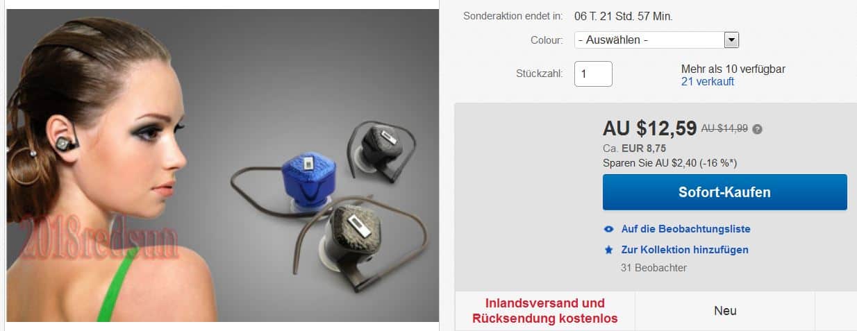Das kleinste Bluetooth Headset der Welt? Nur 5,99 Euro (gratis Versand) mit freier Farbwahl aus dem Gadget-Land China!