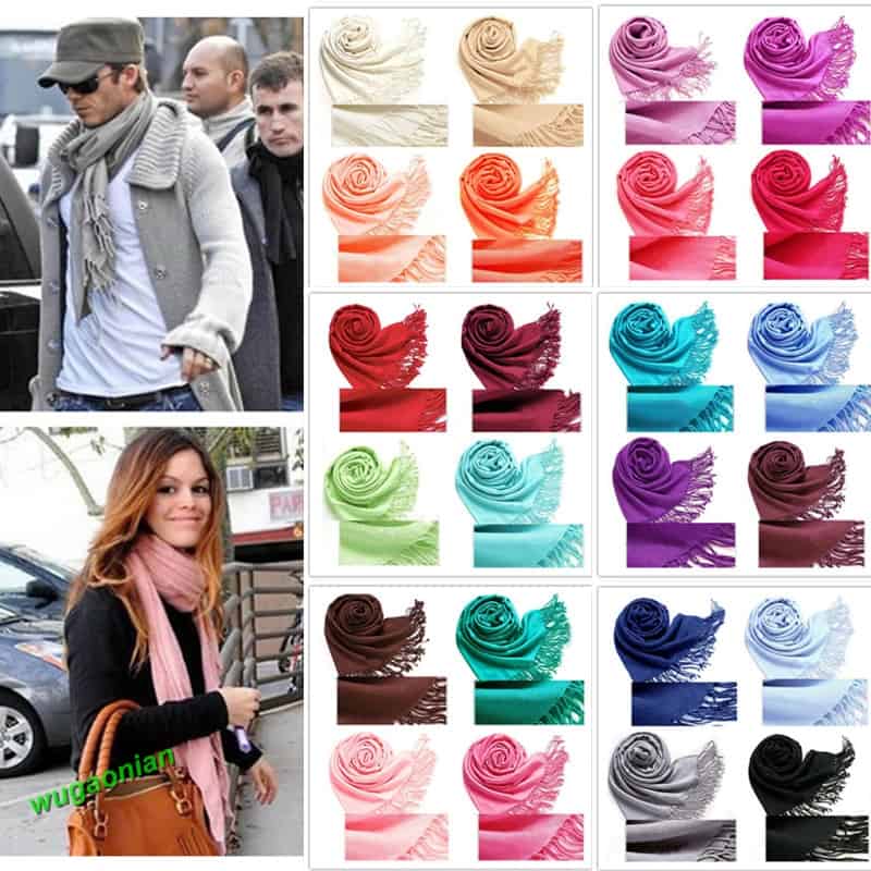 In 30 Farben gibt es den Schal (aus falscher ?) Kaschmir-Wolle für nur 3,47 Euro (gratis Versand)!