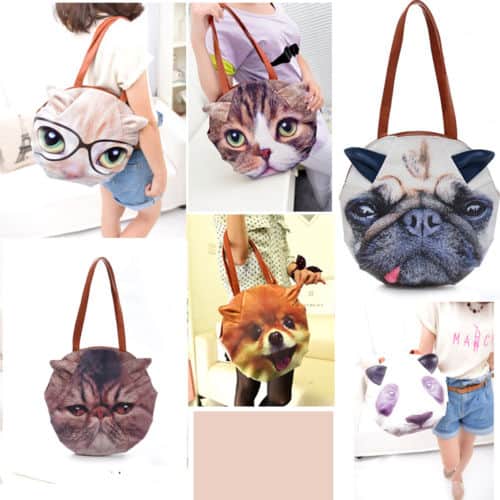 Neue Modelle! Lustige 3D Handtasche im Mops-Design, als Panda oder als Katz für je nur 12,48 Euro inkl. Versand!!