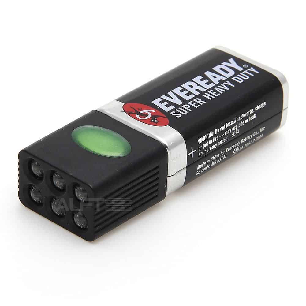 Mit BLOCKLITE aus einer 9 Volt Blockbatterie eine Taschenlampe machen?