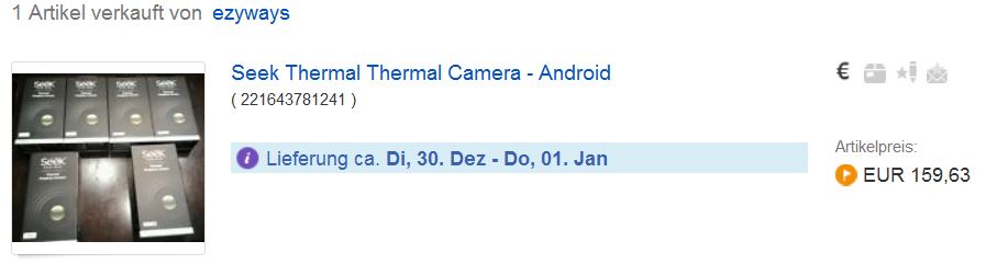 [Update2] Seek Thermal kaufen? 169,69 Euro inkl. Versand (+~34 Euro Zoll)! Die Wärmebildkamera für euer Android Smartphone wird langsam auch nach Deutschland geliefert!