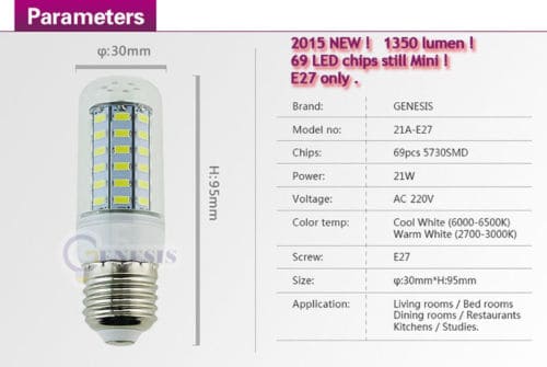 LED Leuchtmittel mit Dampf! Zum Beispiel 21 Watt (E27) mit 1350 Lumen (dimmbar) für 4,74 Euro (gratis Versand) aus dem Gadget-Land!