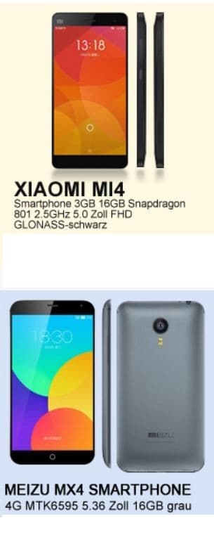 Meizu MX4? Xiaomi Mi4? Günstige High-End Smartphones von den Chinesen!