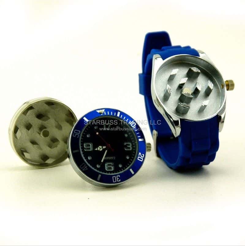 Grinder Uhr? Es ist an der Zeit Kräuter zu zerkleinern? Kräutermühle + funktionstüchtige Armbanduhr in einem Gadget! :-)