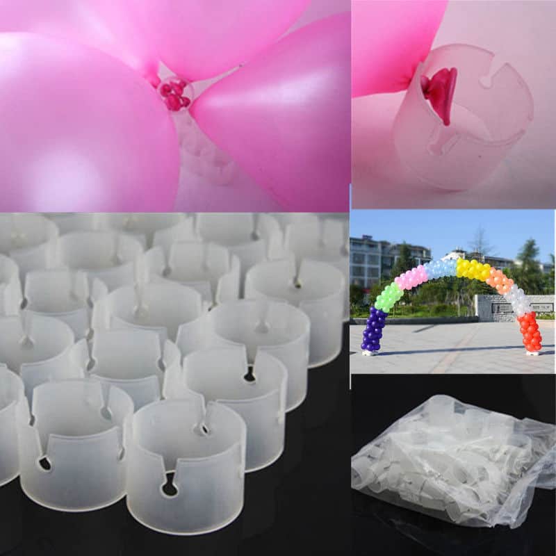 Luftballon Verbinder für lange Ketten, Blumen, Bögen oder Figuren im 50er Pack für 4,82 Euro (gratis Versand)!