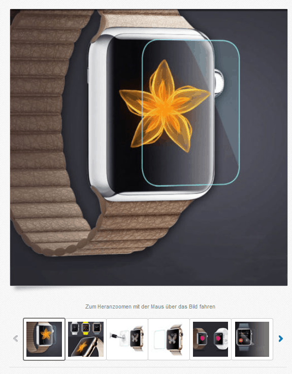 Die Apple Watch schützen? Schutzglas fürs Display (aus Echtglas in 38 oder 42mm) ab nur 1,59 Euro (gratis Versand)!