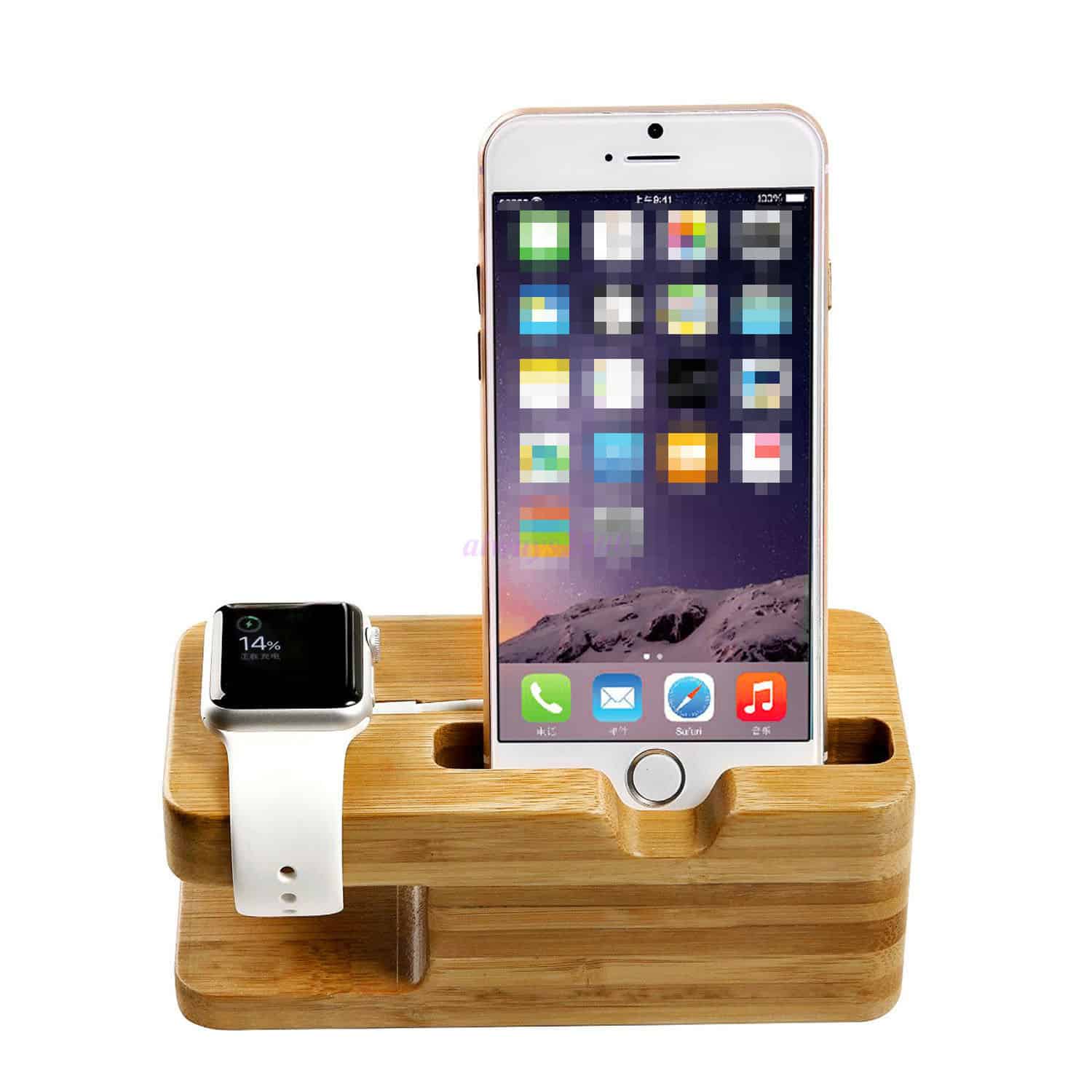 Bambus Ladestation fürs iPhone und die Apple Watch für 10,05 Euro (gratis Versand)!