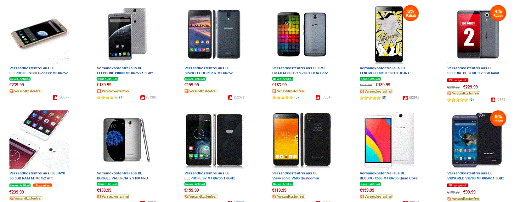 Coole China Smartphones aus Deutschland! Umi Iron, Umi Emax oder Ulefone be touch 2?