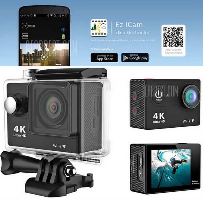 EKEN H9 Ultra HD 4K Action Kamera für 39,92 Euro (gratis Versand + 8 Euro Zoll)!