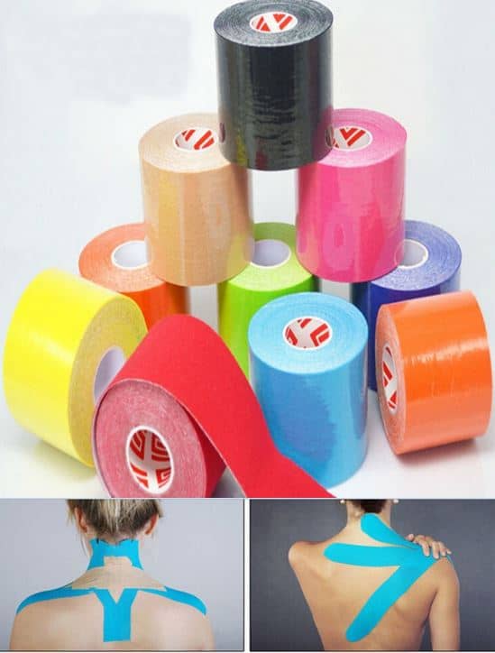 Kinesiologisches Tape? 5 Meter x 5 cm in 4 Farben ab 1,23 Euro!