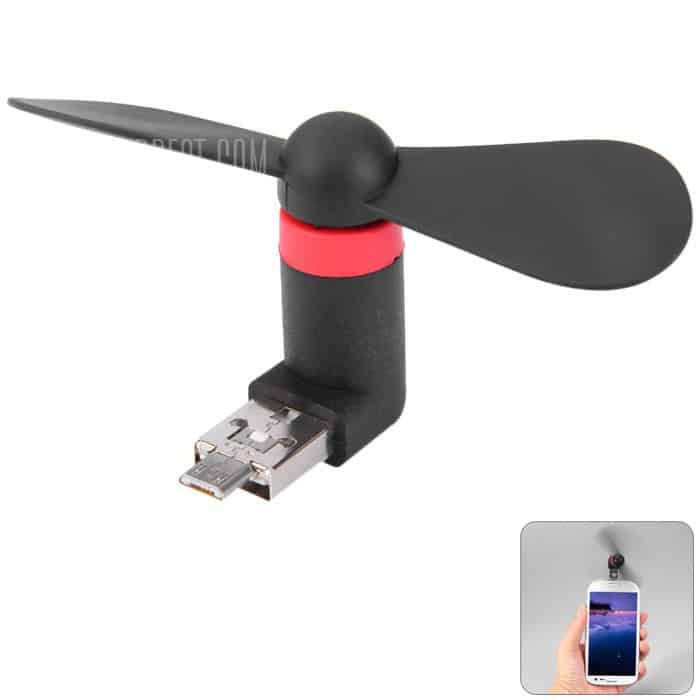 Kleiner Ventilator (Micro-USB + USB) für Smartphones mit OTG-Funktion!