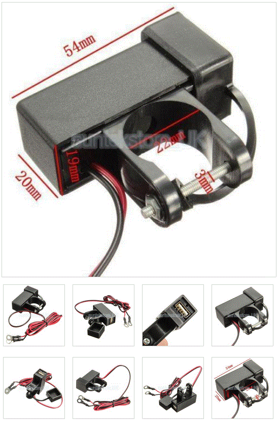 USB Port am Motorrad oder Roller für nur 3,36 Euro (gratis Versand)!