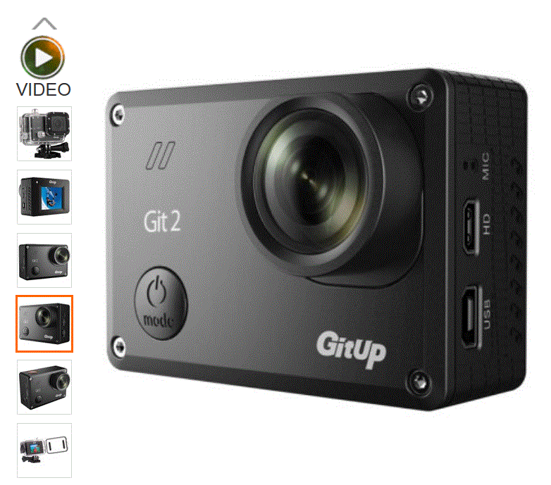 GitUp Git2 2K WiFi Action Camera (16 Megapixel Sony IMX206 Sensor) als „Pro Pack“ mit Gutschein „GitUp2“ für 92,80 Euro (gratis Versand)!