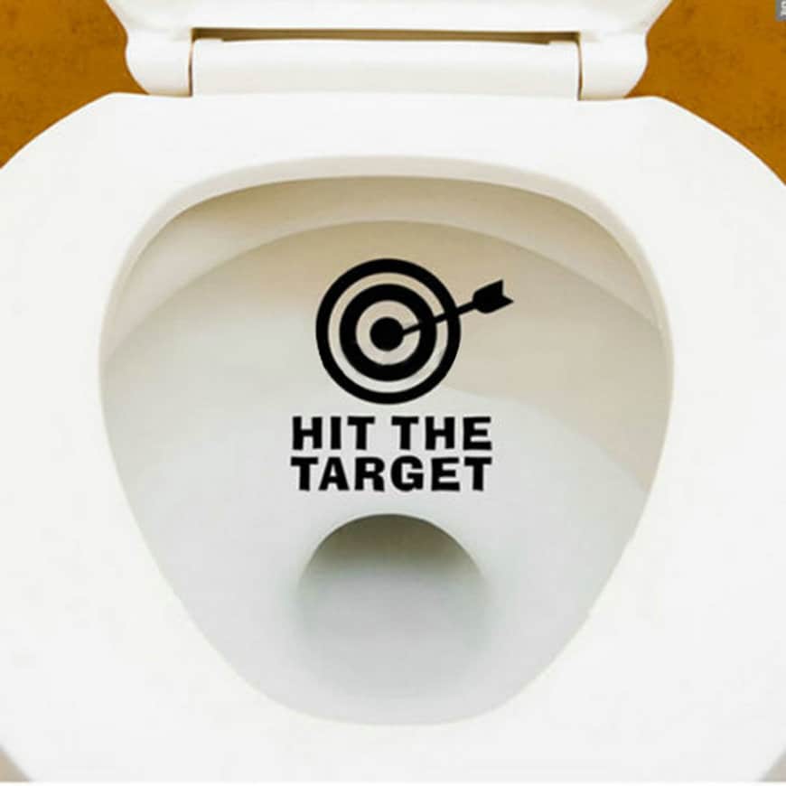 Die Zielscheibe für das Urinal oder die Toilette!