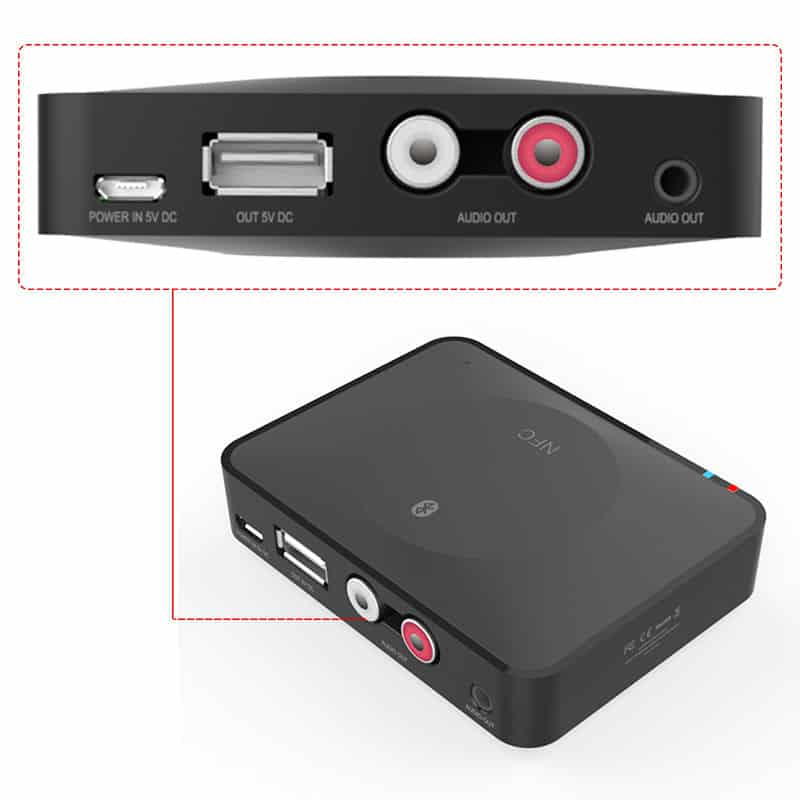 Bluetooth + NFC Receiver mit Cinch und 3,5mm Klinkenausgang!