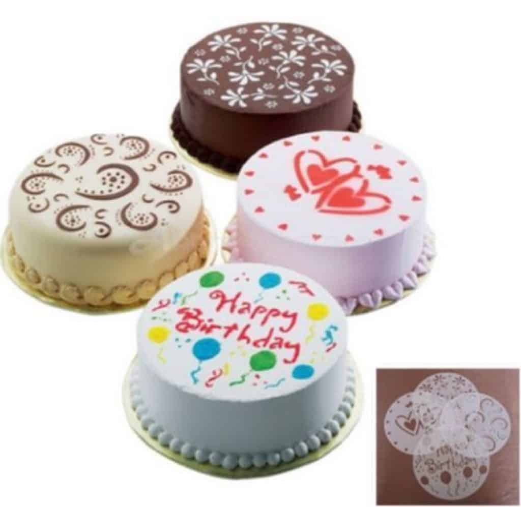 Kuchen-Deko-Schablonen im 4er Pack! › Gadgetwelt.de