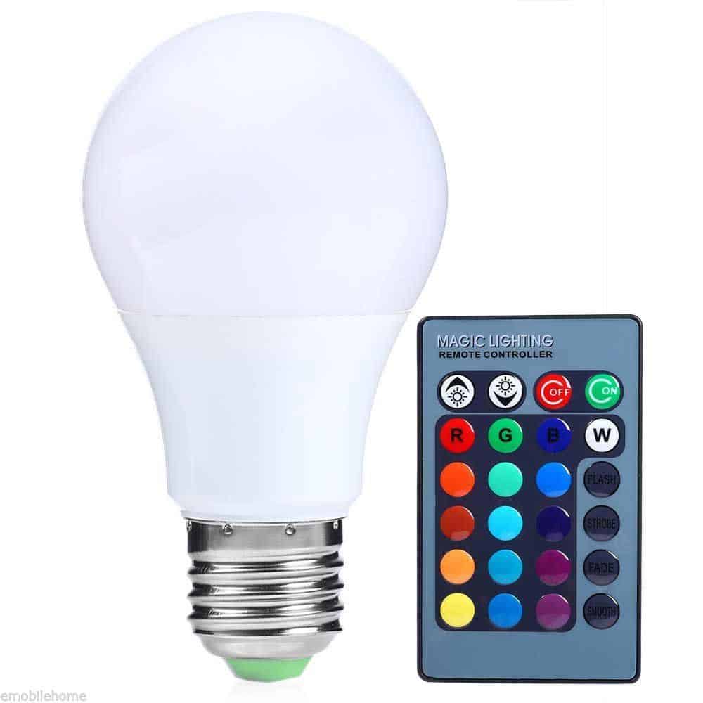 3 Watt Farbwechsel LED-Leuchtmittel (E27) inkl. Fernbedienung!