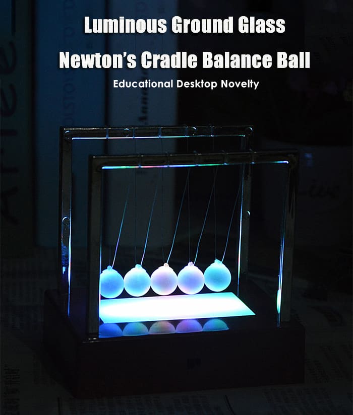 Newtonpendel mit LED Beleuchtung jetzt für nur 6,34 Euro bei Gearbest!