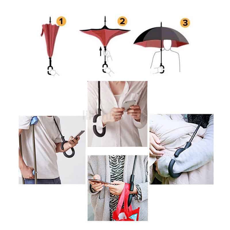 Umgekehrter „Upside Down“ Regenschirm ab 12,16 Euro!